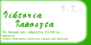 viktoria kaposzta business card